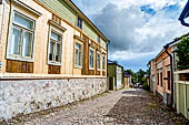 Porvoo (Borg), le strade acciottolate della citt vecchia. 